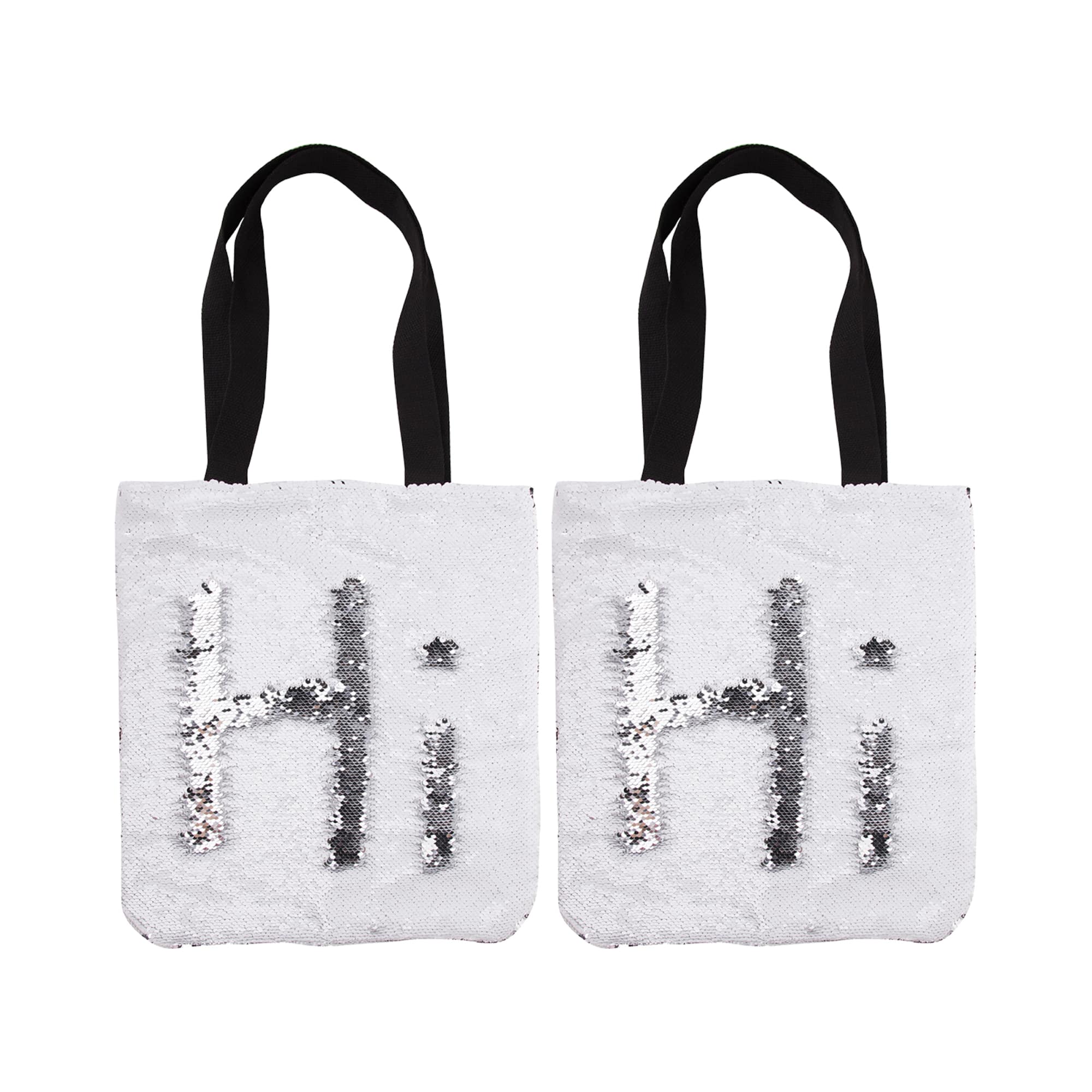 Craft Express Sublimation Sequin Tote Bags, 2ct.